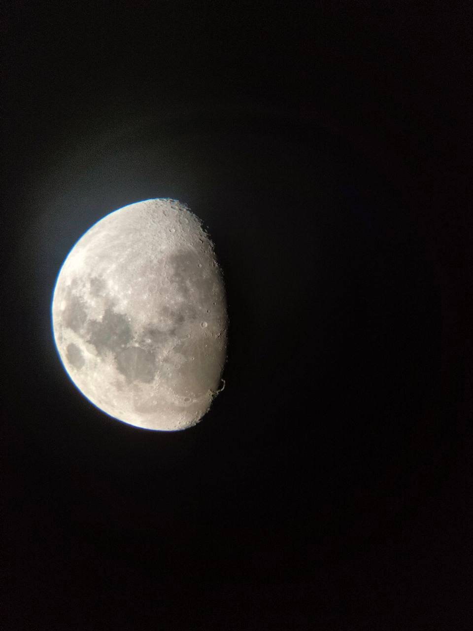 The Moon photographed through the club telescope
